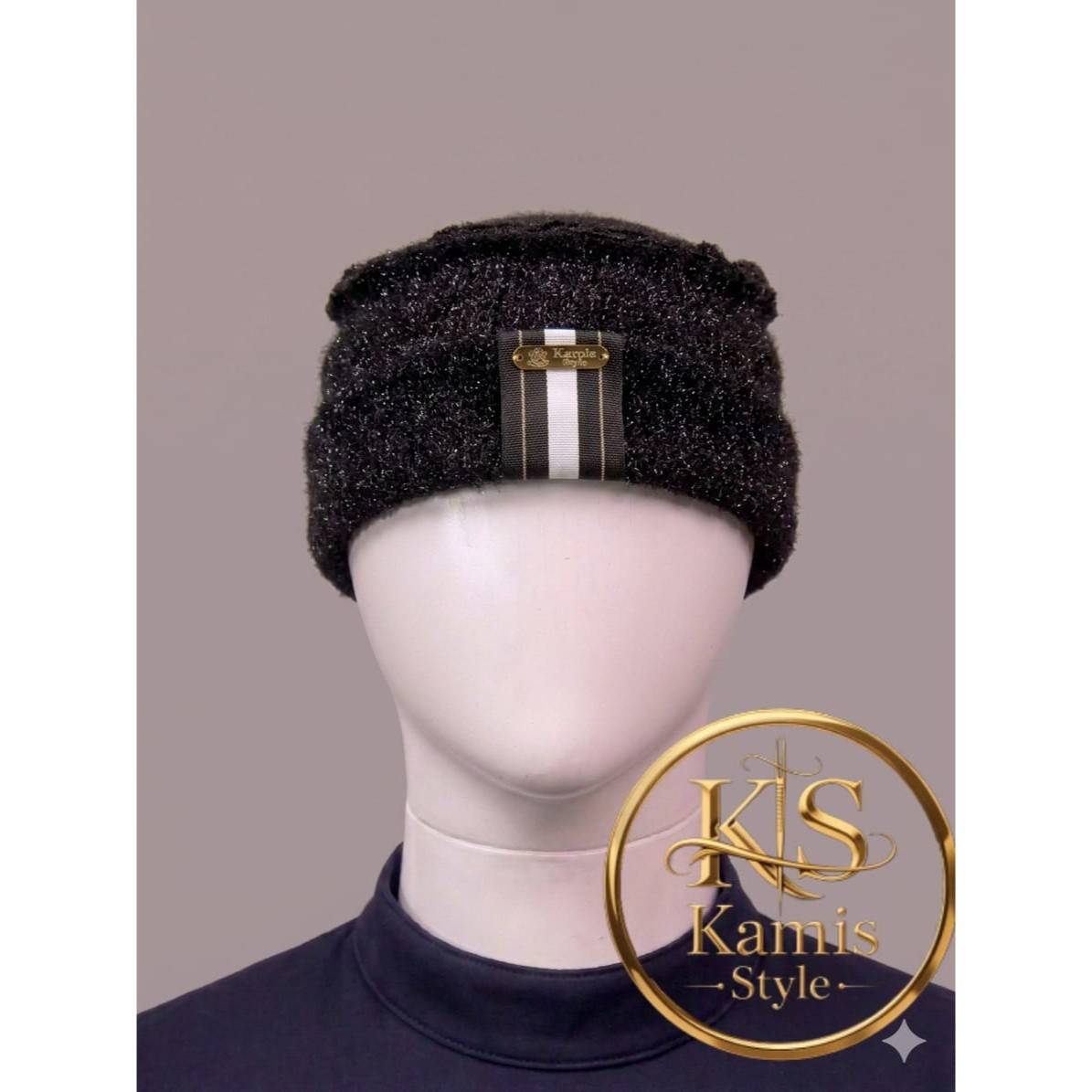 Bonnet afghan réinventé chic unisexe, simili cuir marron camel élégant