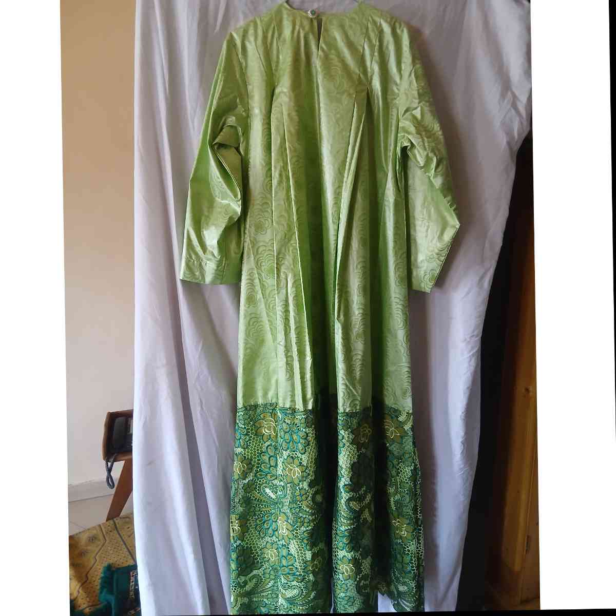 Robe bazin avec dentelle HKG ou guipure