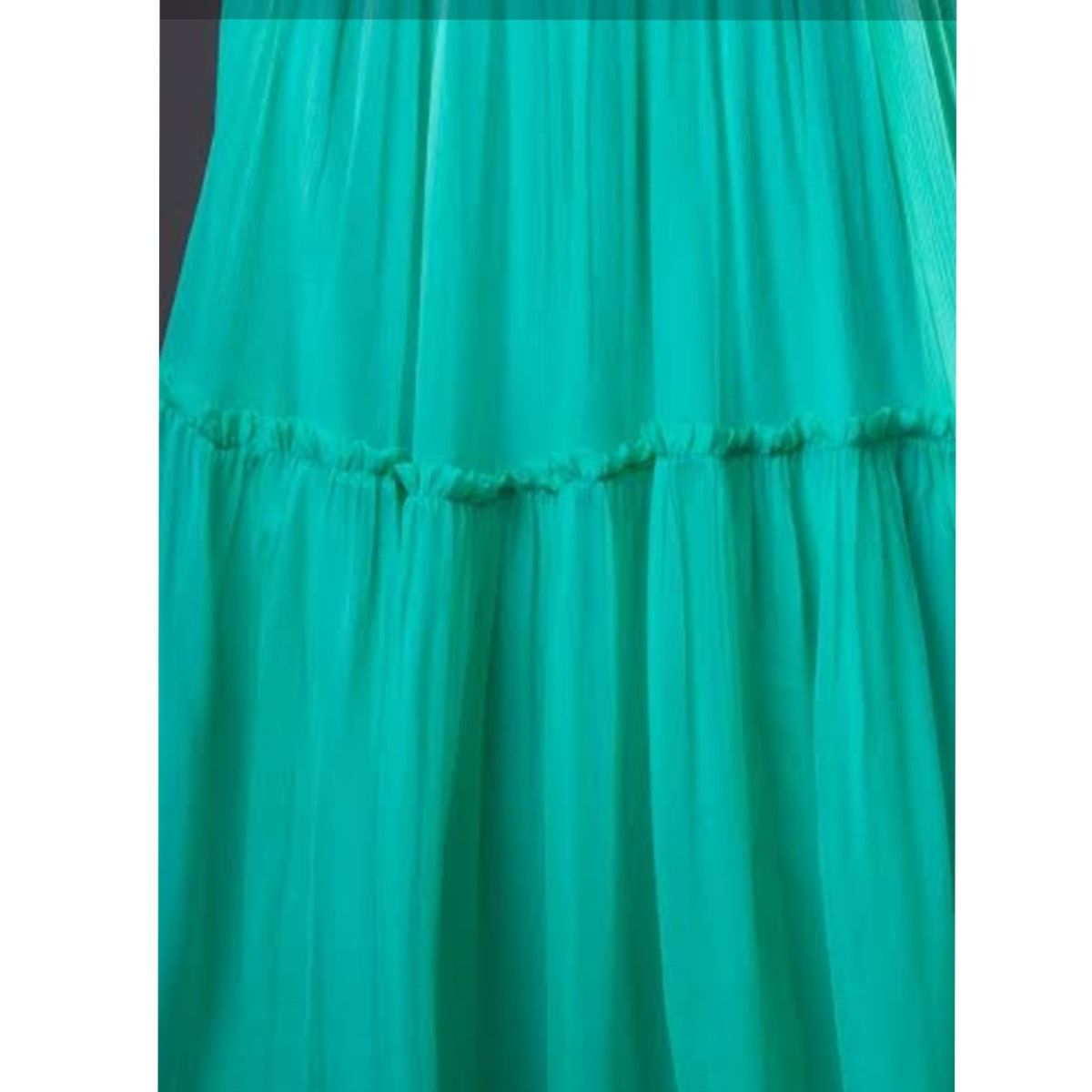 Robe femme mousseline longue élégante, fluide, manches transparentes, col nœud
