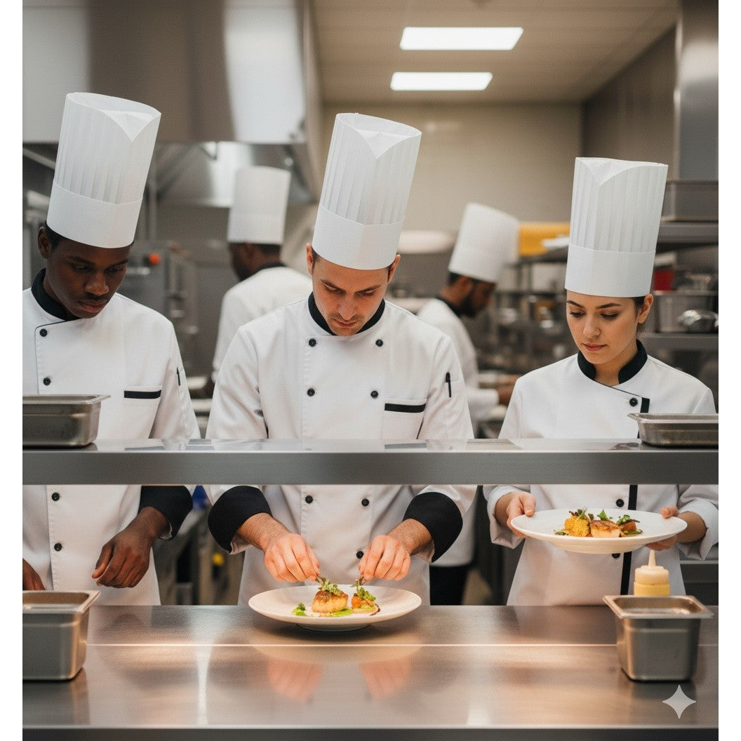 Veste de Chef Premium Coton Blanc - Élégance Pratique