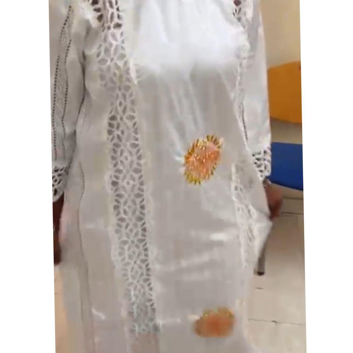 Robe femme broderie geztner élégante, longue, idéale cérémonie et mariage