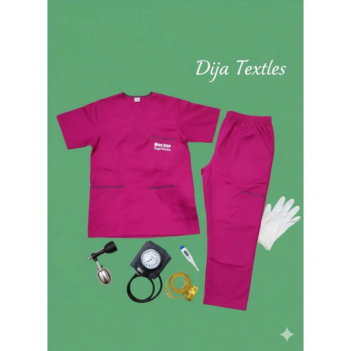 Blouse Médicale Dija Textiles Magenta - Confort Respirant