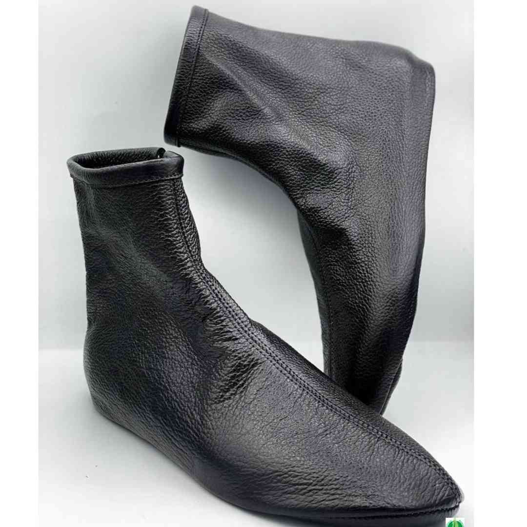Chaussette cuir homme noire élégante et confortable