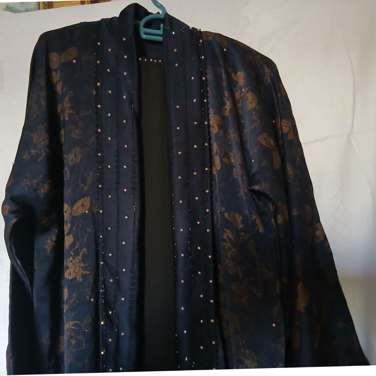 Abaya Dubai bleu marine élégante – Robe longue femme chic et raffinée